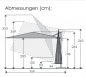 Preview: Schneider Ampelschirm Rhodos Twist LOFT 300x300cm grün + Ständer + Hülle